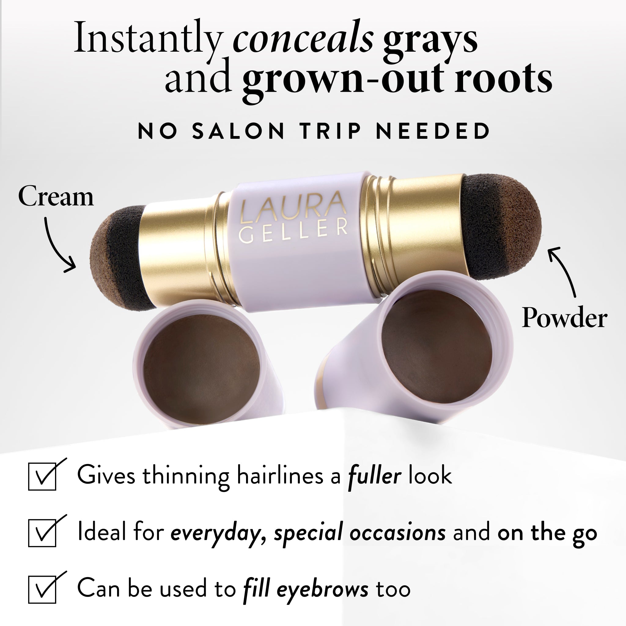 Root Touch Up Hair & Brow Concealing Cream + Powder